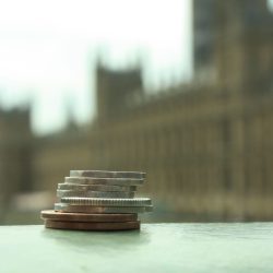 Coins close ups outside Commons